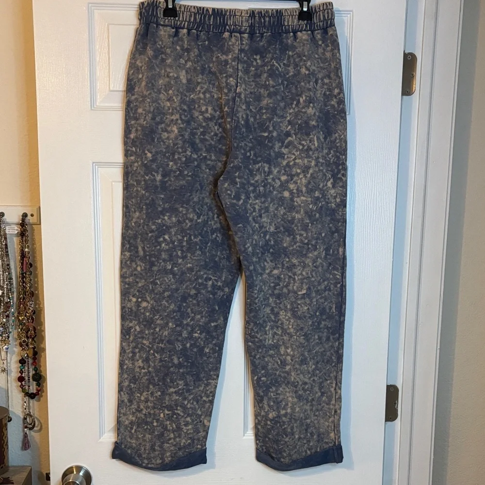Oddi Blue Acid Wash Joggers